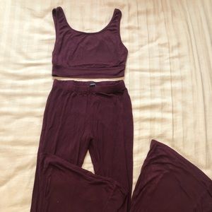 Maroon two piece
